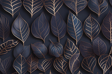 black and white feathers, Beautiful arrangement of small, dark-colored geometrically aligned leaves in a pattern.