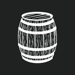 Wine Barrel Vector, Wine Barrel Icon, Wine Cooler, Wood Wine Barrel, Hand Drawn Wine Barrel, Vector Illustration Background