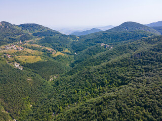 Aerial view of ancient sanctuary Belintash, Bulgaria