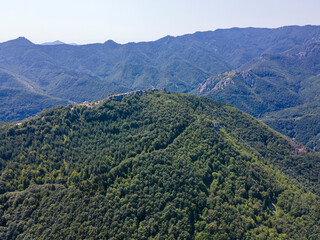 Aerial view of ancient sanctuary Belintash, Bulgaria