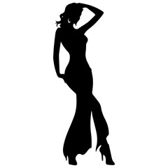 Silhouette of a beautiful girl