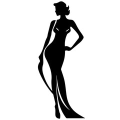 Silhouette of a beautiful girl