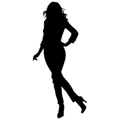 Silhouette of a beautiful girl