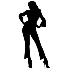 Silhouette of a beautiful girl