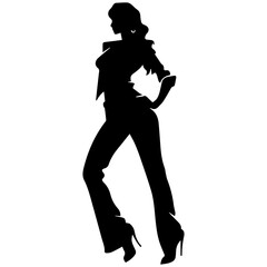 Silhouette of a beautiful girl