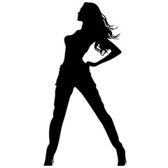 Silhouette of a beautiful girl