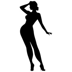 Silhouette of a beautiful girl