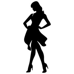 Silhouette of a beautiful girl