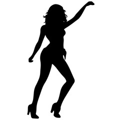 Silhouette of a beautiful girl