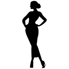 Silhouette of a beautiful girl