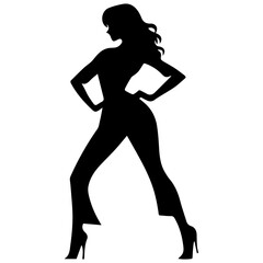 Silhouette of a beautiful girl