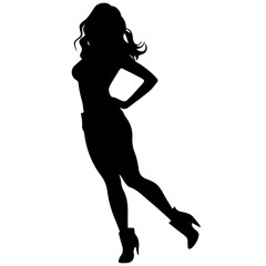 Silhouette of a beautiful girl