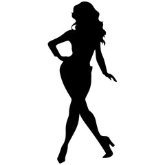 Silhouette of a beautiful girl