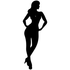 Silhouette of a beautiful girl