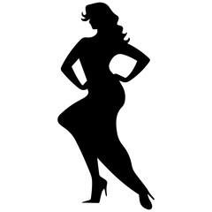 Silhouette of a beautiful girl