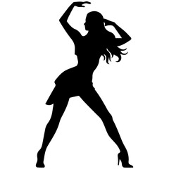 Silhouette of beautiful girl