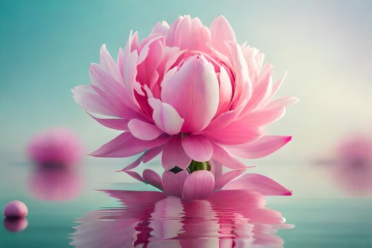 pink lotus flower in water