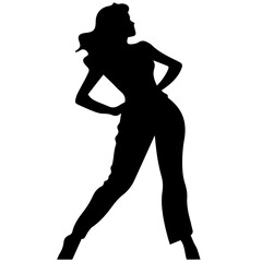 Silhouette of beautiful girl