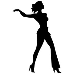 Silhouette of beautiful girl