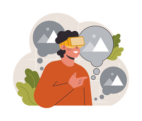 Art therapy. Character developing a creativity. Self-expression idea.