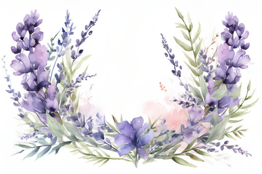 Lavender, place for text.Generative ai Image