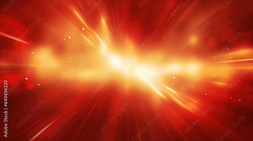 Poster abstract rays of colorful light exploding around it