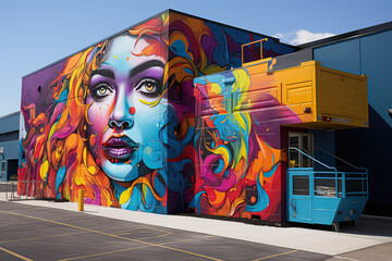 Artistic expression through urban graffiti and murals, transforming public spaces with creativity....