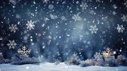snowflakes frame