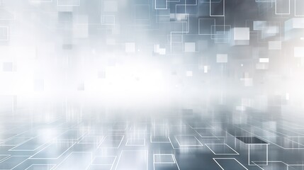 Fototapeta premium Blue light forms a digital network pattern on a futuristic tech wallpaper