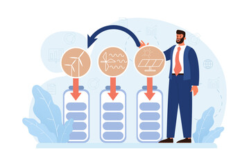 Renewable power. Sustainable electricity consumption. Energy