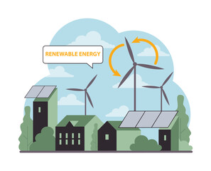 Renewable power. Sustainable electricity consumption. Energy