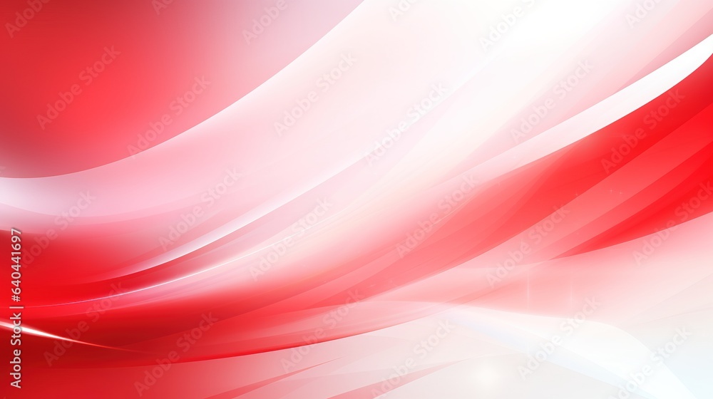 Poster flowing red wave design with soft gradient texture