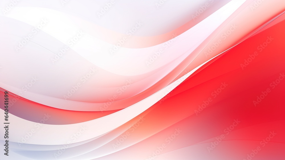 Poster flowing red wave design with soft gradient texture