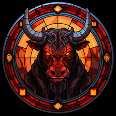 the devil stain glass