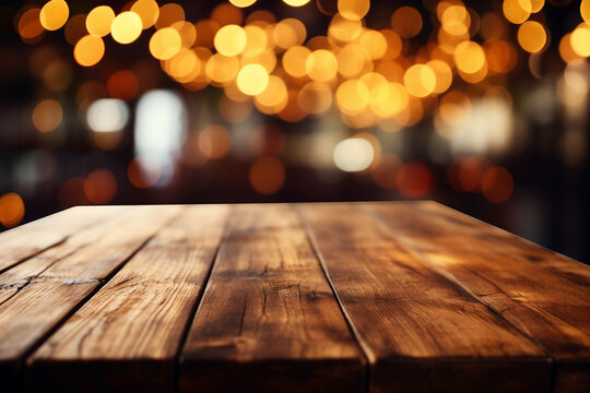 Thanksgiving Feast on a Dark Wood Table, A Blurred Background of Bright Traditions