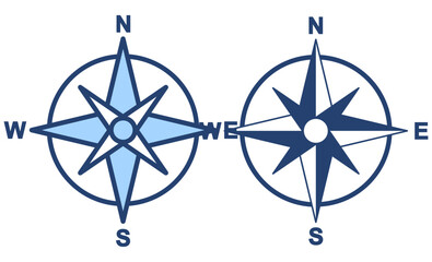 Compass icon vector. arrow compass icon sign and symbol