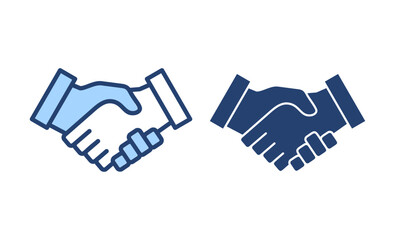 Handshake icon vector. business handshake sign and symbol. contact agreement