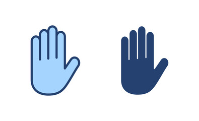 Hand icon vector. hand sign and symbol. palm