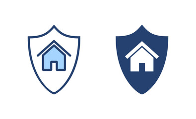 house insurance icon vector. house protection sign and symbol