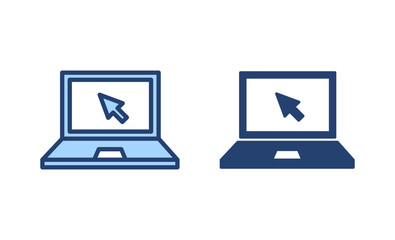 Laptop icon vector. computer sign and symbol