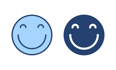 Fototapeta premium Smile icon vector. smile emoticon icon. feedback sign and symbol