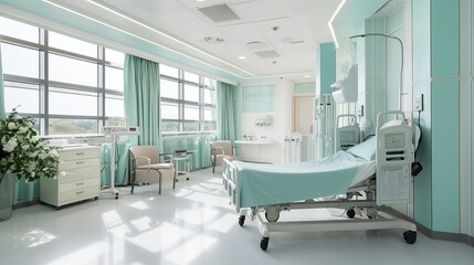 Dental cabinet with various medical equipment