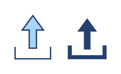 Upload icon vector. load data sign and symbol