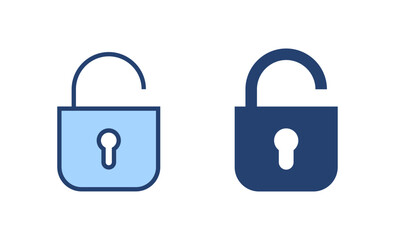 Unlock icon vector. Unlock sign and symbol. unlocked padlock icon