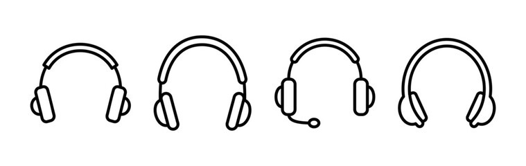 Headphone icon vector. headphones earphones icon. headset