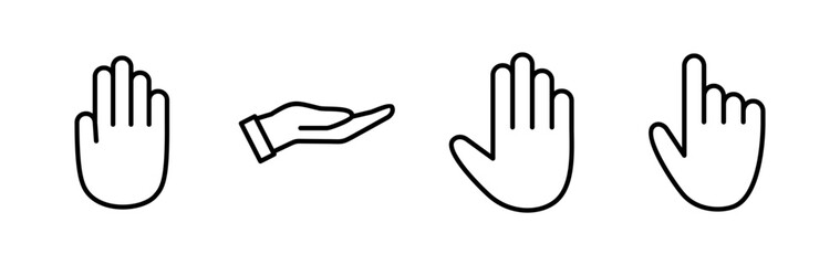 Obraz premium Hand icon vector. hand symbols. palm
