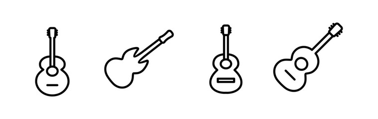 Guitar icon vector. musical instrument sign