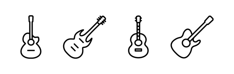 Guitar icon vector. musical instrument sign - obrazy, fototapety, plakaty