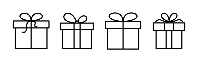 Gift icon vector. gift box icon. birthday gift