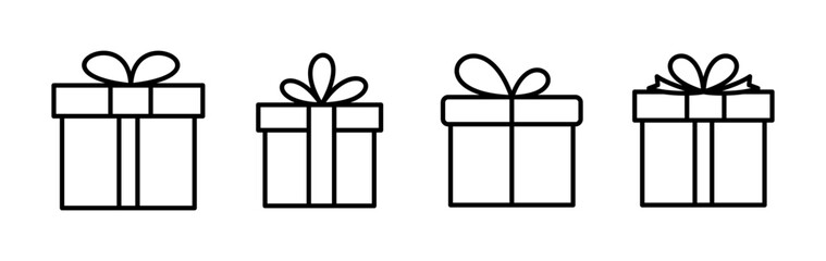 Gift icon vector. gift box icon. birthday gift